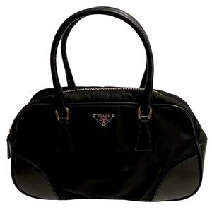 Prada Black Leather Dome Satchel